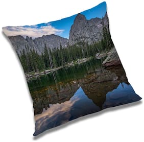 RADANYA Printed Cushion Cover with Filler Set 18x18 inch