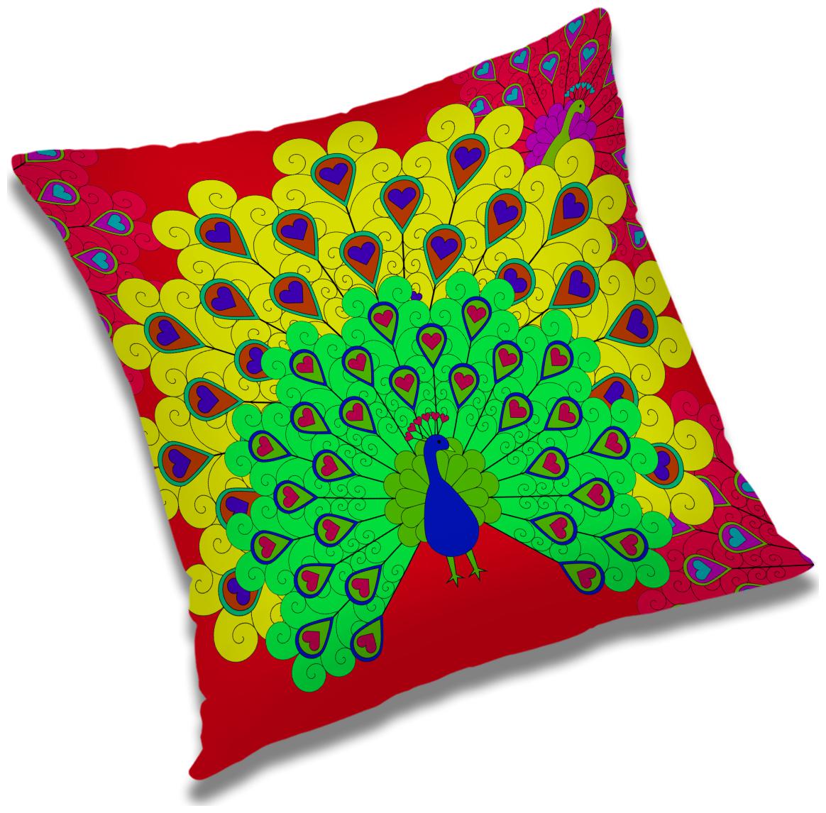 

RADANYA Printed Cushion Cover with Filler Set 16x16 inch