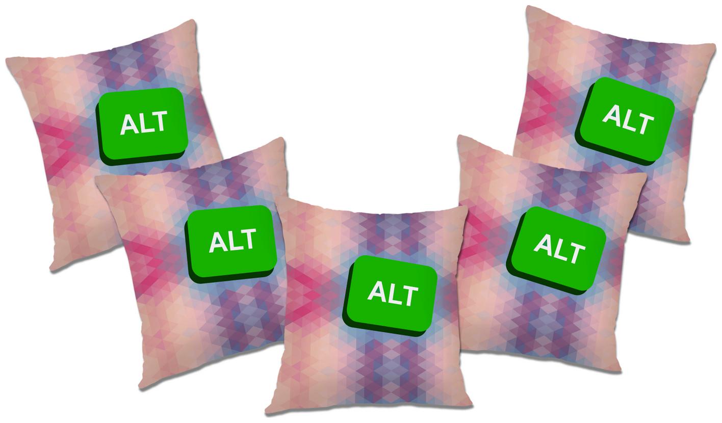 

RADANYA Printed Polyester Peach Cushion Cover ( Regular Pack of 5 )