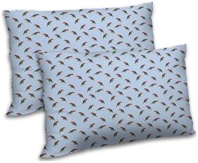 RADANYA Polyester Printed Pillow Covers ( Pack of 2 , Blue )