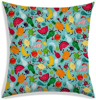 RADANYA Printed Polyester Blue Cushion Cover ( Small , Pack of 1 )