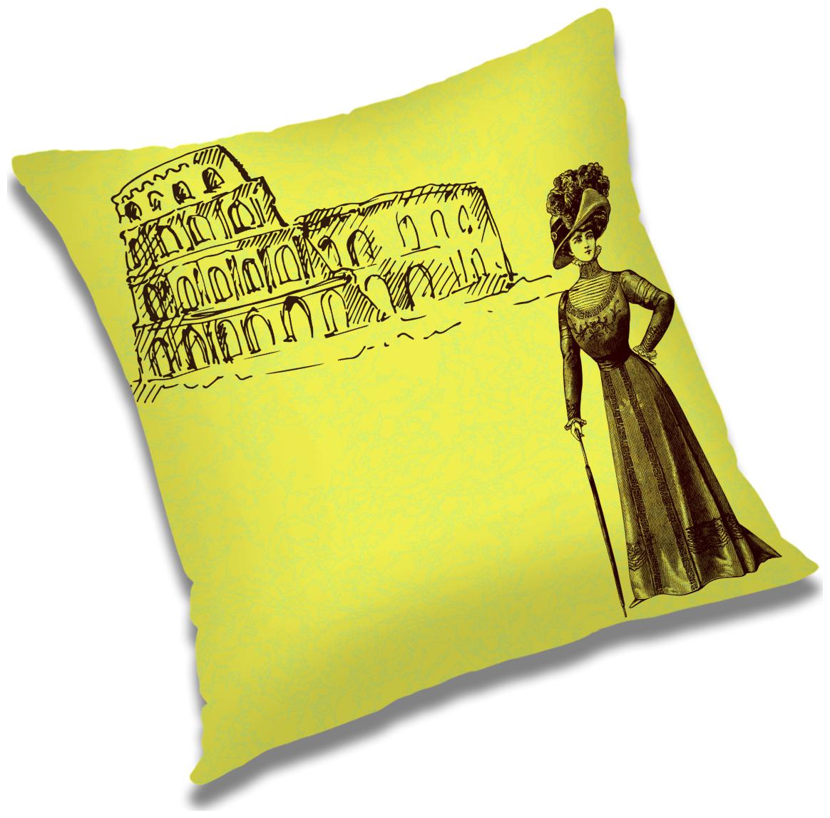 

RADANYA Printed Polyester Yellow Cushion Cover ( Regular Pack of 1 )