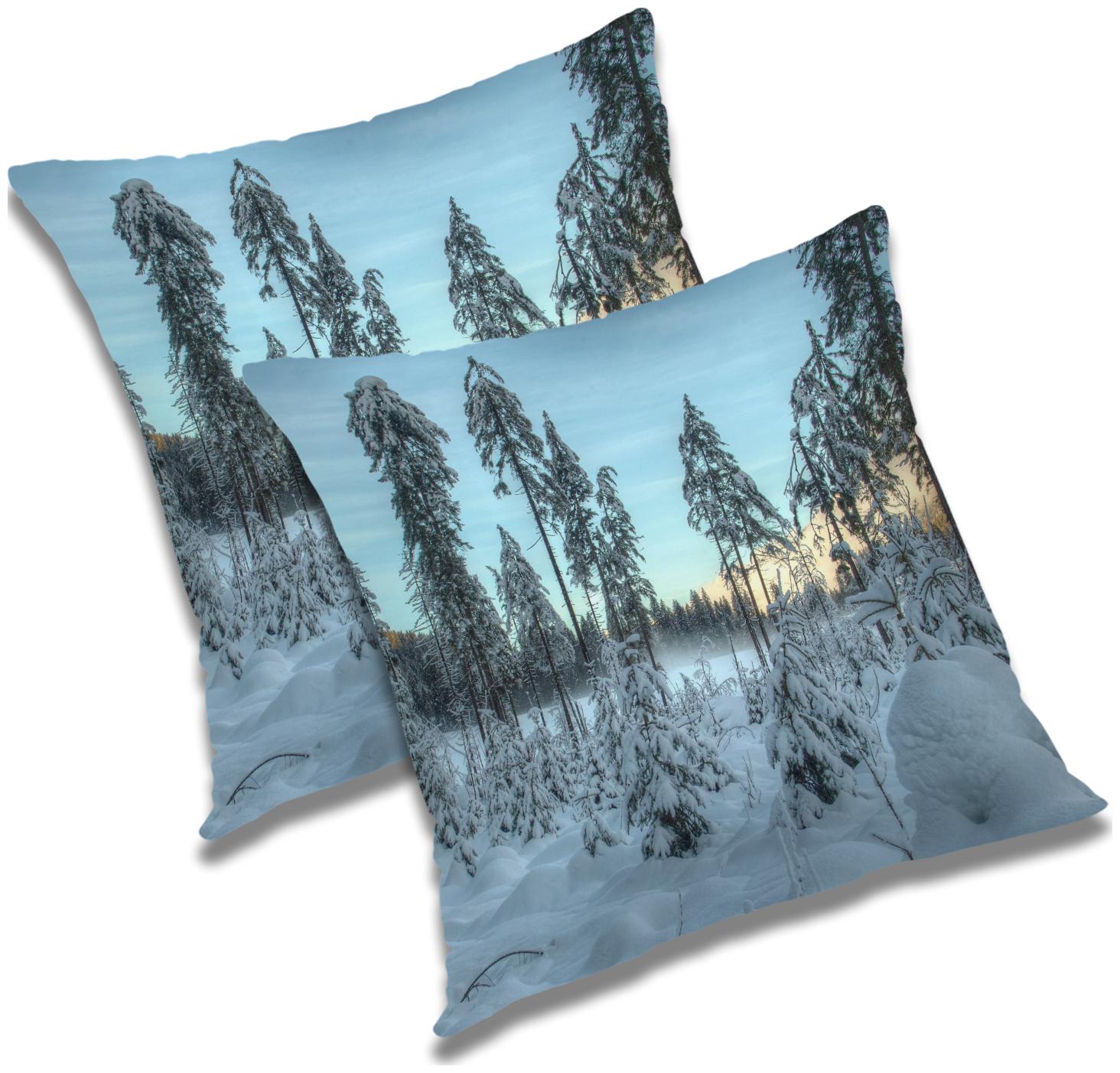 

RADANYA Printed Cushion Cover with Filler (Set of 2) 12x12 inch