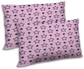 RADANYA Polyester Printed Pillow Covers ( Pack of 2 , Pink )