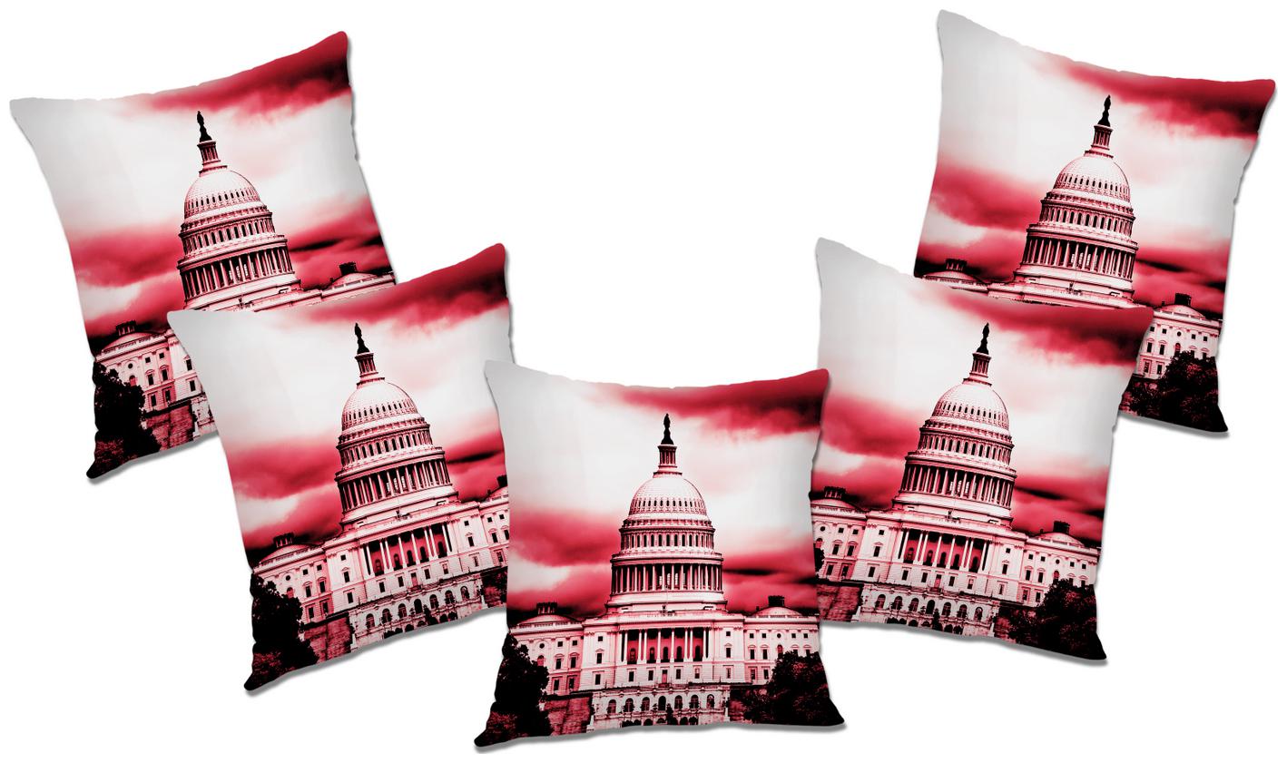 

RADANYA Printed Cushion Cover With FIller (Set of 5) 20x20 inch