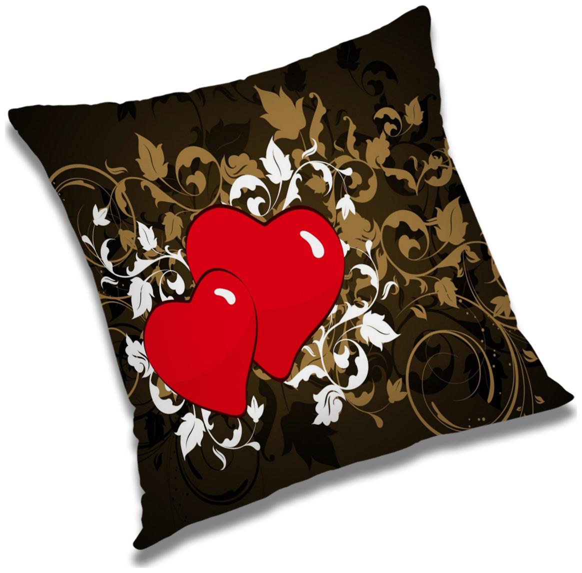 

RADANYA Printed Cushion Cover with Filler Set 18x18 inch