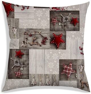 RADANYA Printed Polyester Grey Cushion Cover ( Extra large , Pack of 1 )