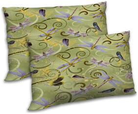RADANYA Polyester Printed Pillow Covers ( Pack of 2 , Green )