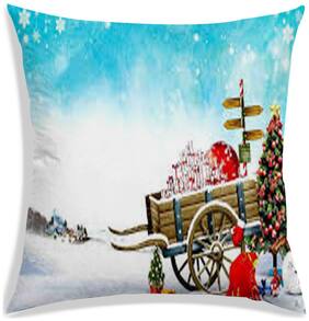 RADANYA Printed Polyester Off-white Cushion Cover ( Large , Pack of 1 )