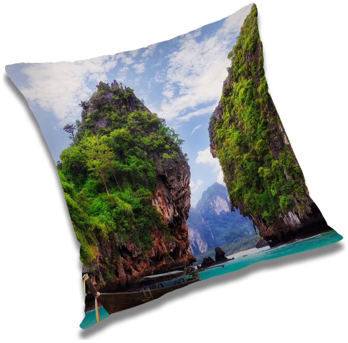 

RADANYA Printed Cushion Cover with Filler Set 18x18 inch