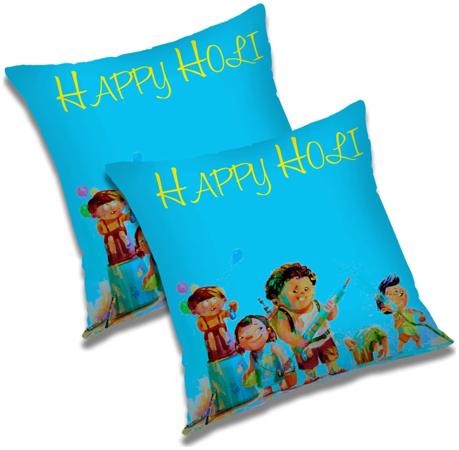 

RADANYA Printed Polyester Blue Cushion Cover ( Large Pack of 2 )