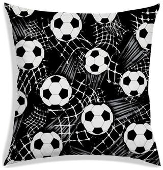 RADANYA Printed Polyester Black Cushion Cover ( Extra large , Pack of 1 )