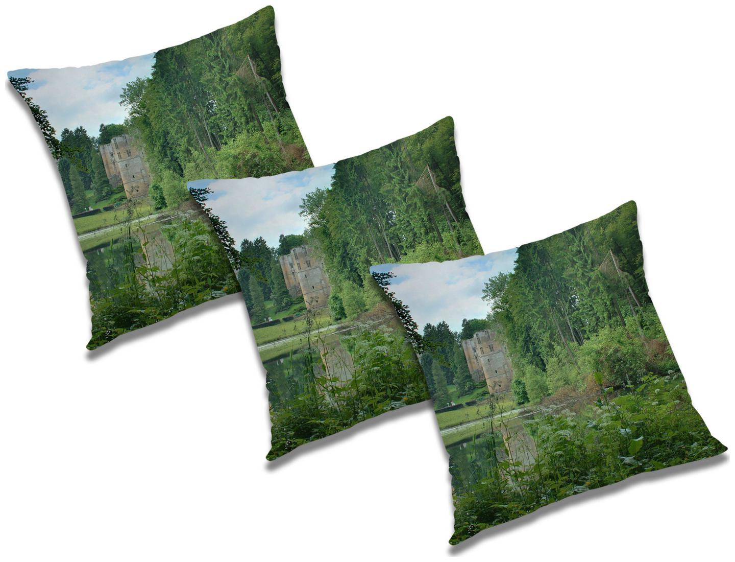 

RADANYA Printed Cushion Cover with Filler (Set of 3) 24x24 inch