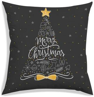 RADANYA Printed Polyester Grey Cushion Cover ( Extra large , Pack of 1 )
