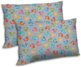 RADANYA Polyester Printed Pillow Covers ( Pack of 2 , Grey )