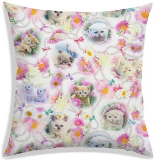 RADANYA Printed Polyester White Cushion Cover ( Extra large , Pack of 1 )