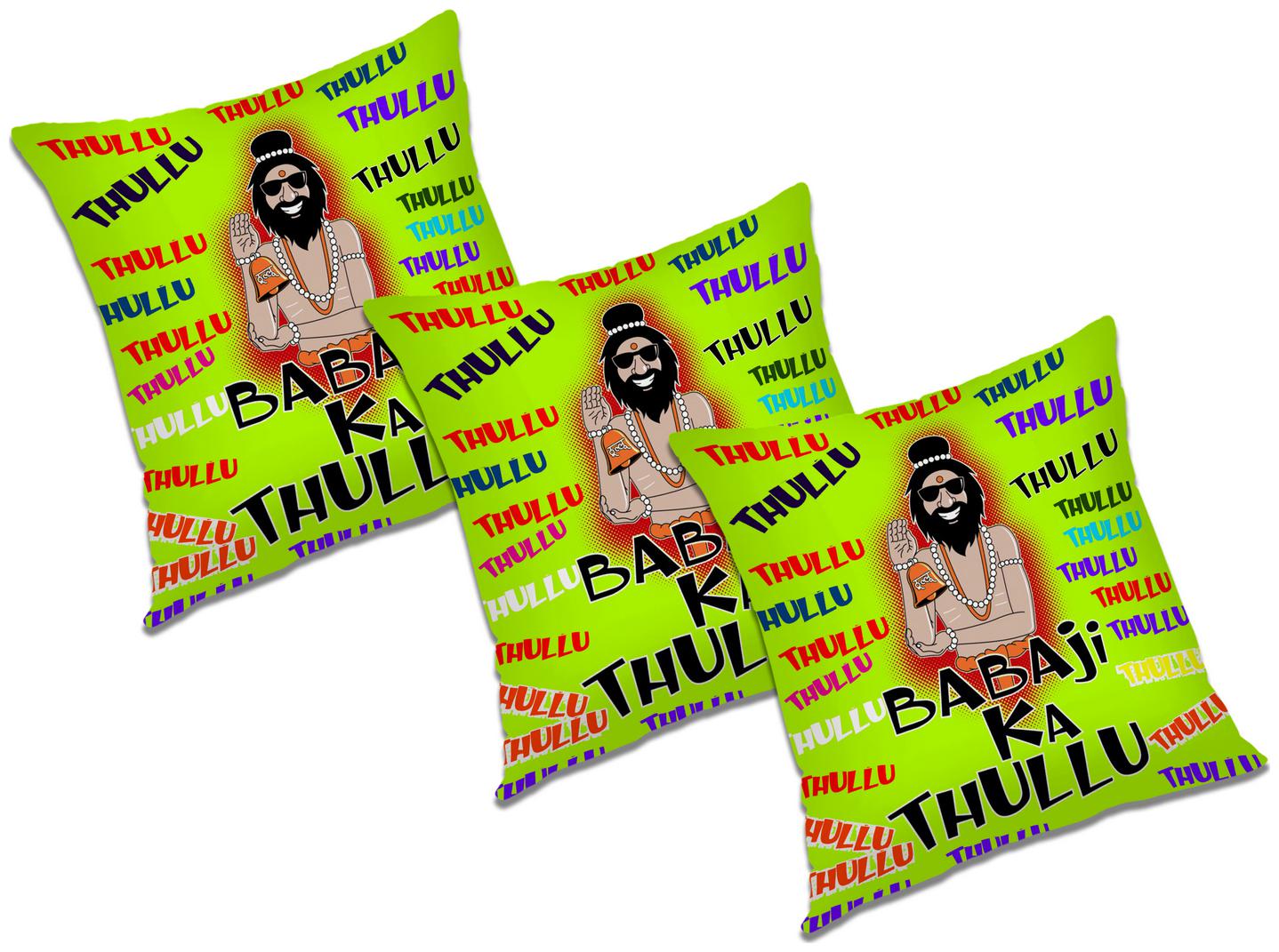 

RADANYA Printed Polyester Green Cushion Cover ( Extra large Pack of 3 )