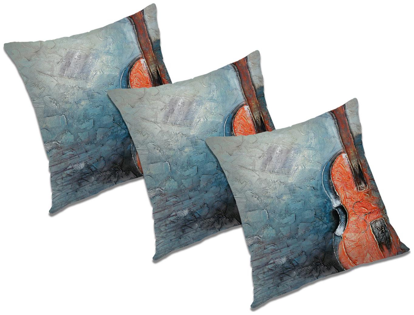 

RADANYA Printed Polyester Grey Cushion Cover ( Large Pack of 3 )