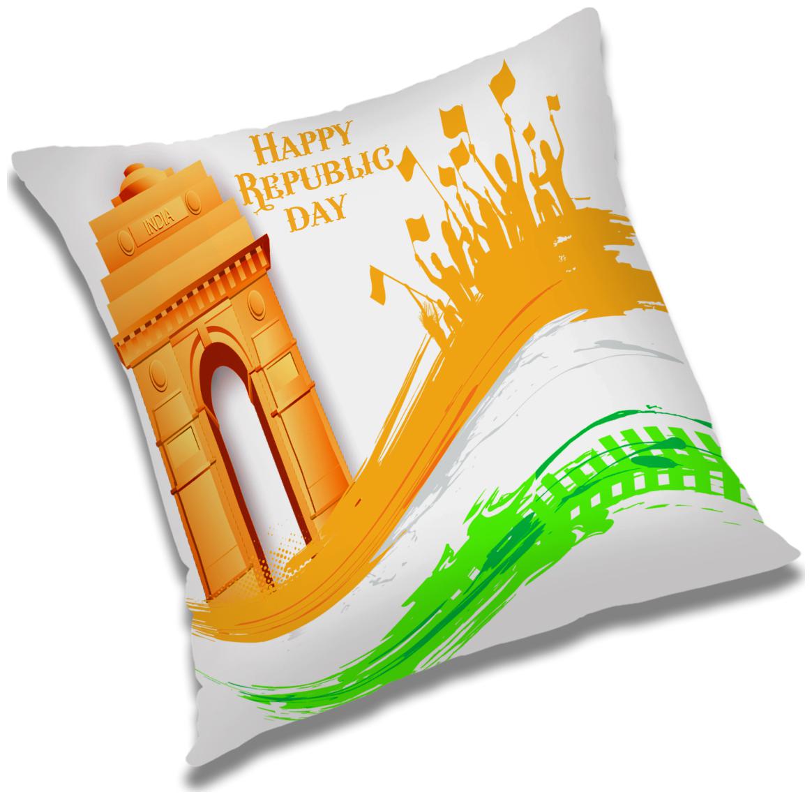 

RADANYA Printed Cushion Cover with Filler Set 12X12 inch