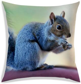 RADANYA Printed Polyester Grey Cushion Cover ( Large , Pack of 1 )