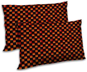 RADANYA Polyester Printed Pillow Covers ( Pack of 2 , Brown )