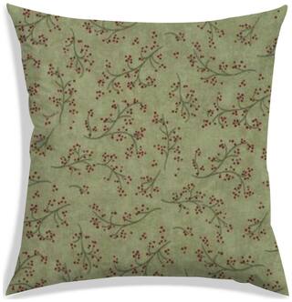 RADANYA Printed Polyester Green Cushion Cover ( Large , Pack of 1 )