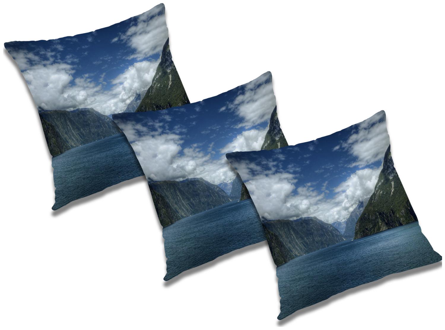 

RADANYA Printed Cushion Cover with Filler (Set of 3) 12x12 inch