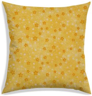 RADANYA Printed Polyester Yellow Cushion Cover ( Large , Pack of 1 )
