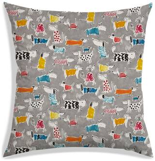 RADANYA Printed Polyester Grey Cushion Cover ( Small , Pack of 1 )