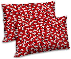 RADANYA Polyester Printed Pillow Covers ( Pack of 2 , Red )
