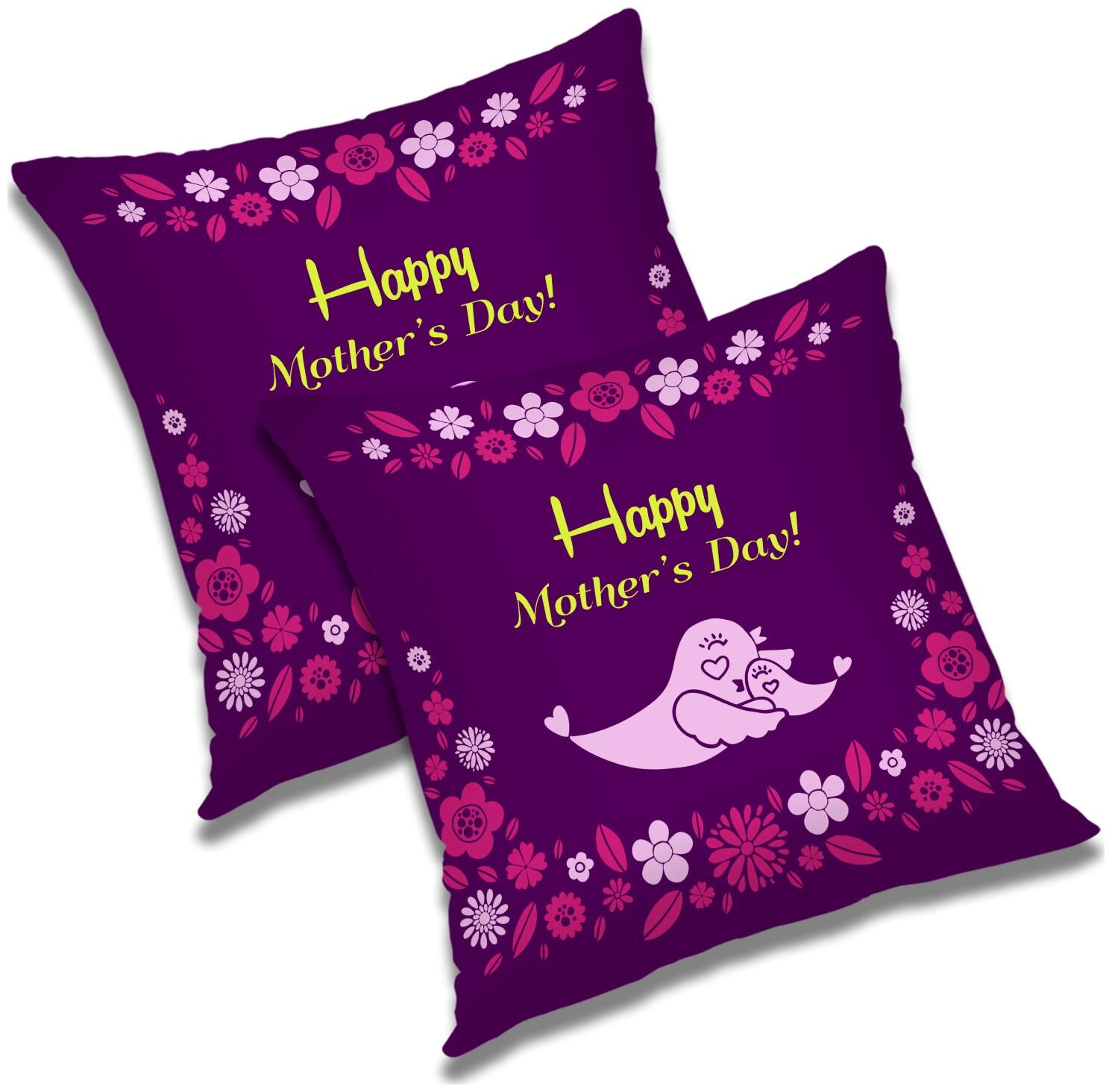 

RADANYA Printed Polyester Purple Cushion Cover ( Large Pack of 2 )