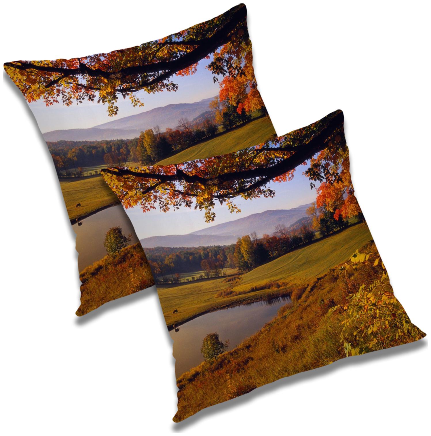 

RADANYA Printed Cushion Cover with Filler Set 12X12 inch