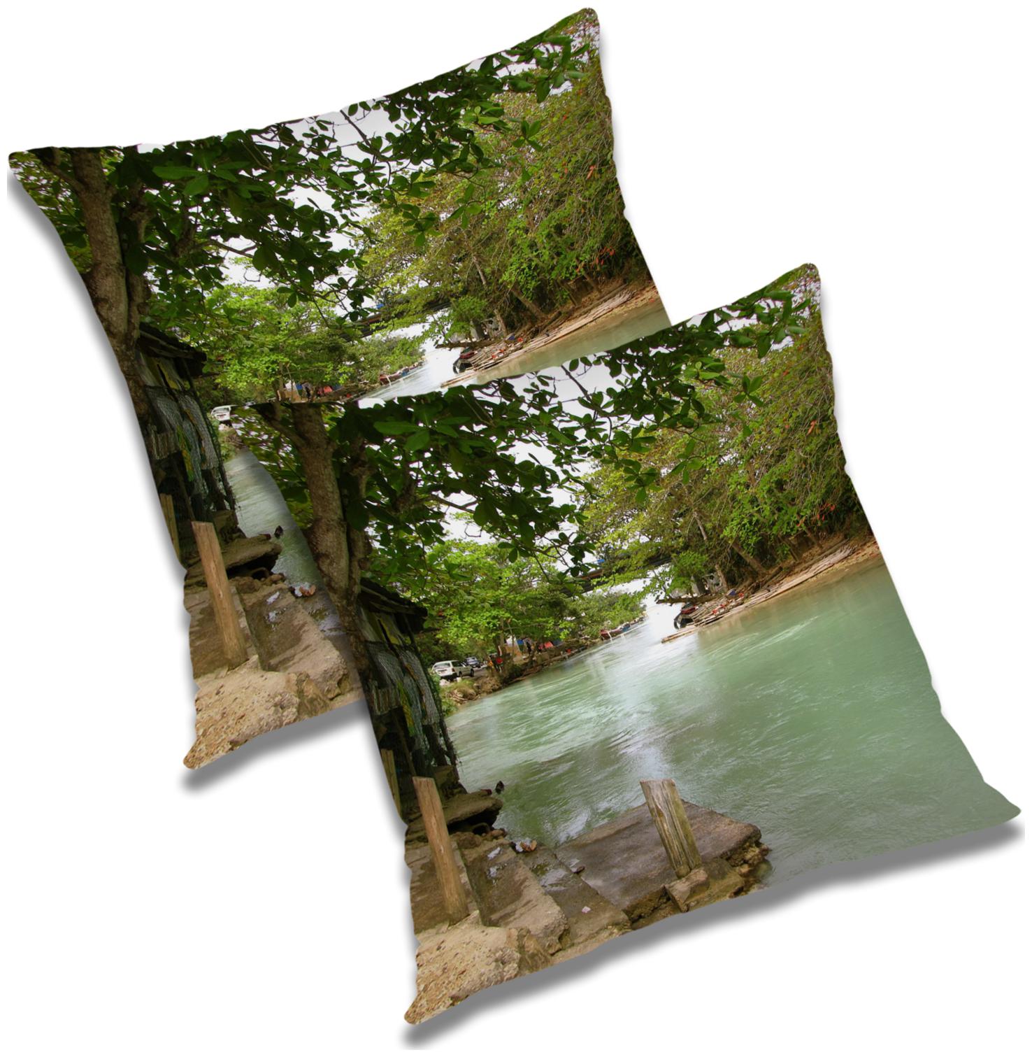 

RADANYA Printed Cushion Cover with Filler Set 16x16 inch