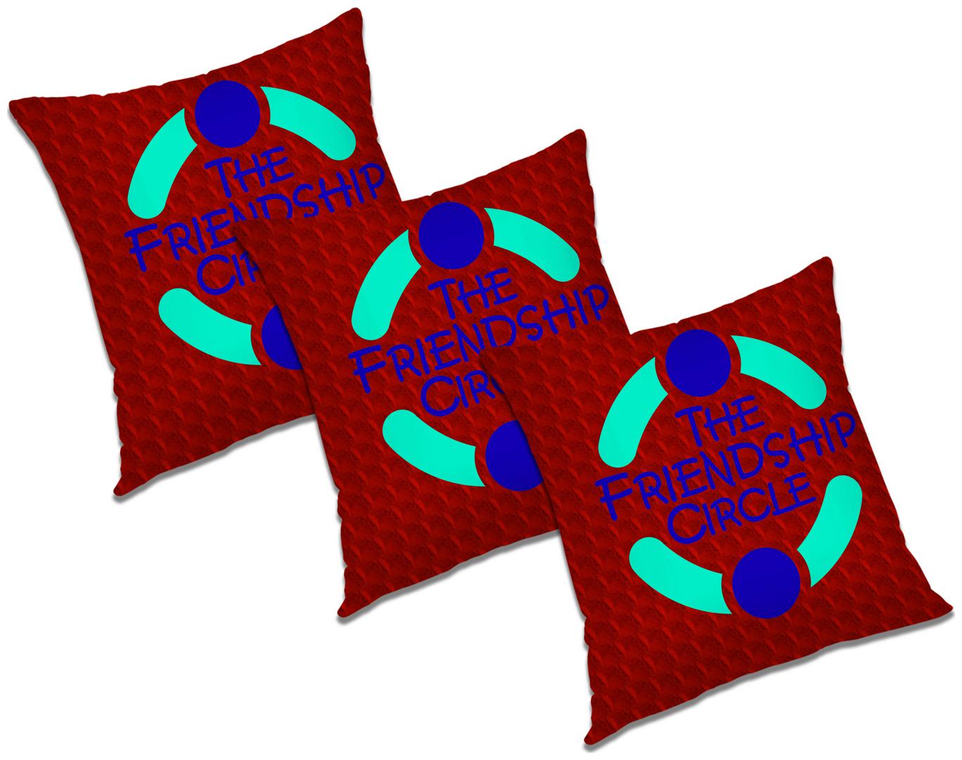 

RADANYA Printed Cushion Cover With FIller (Set of 3) 20x20 inch