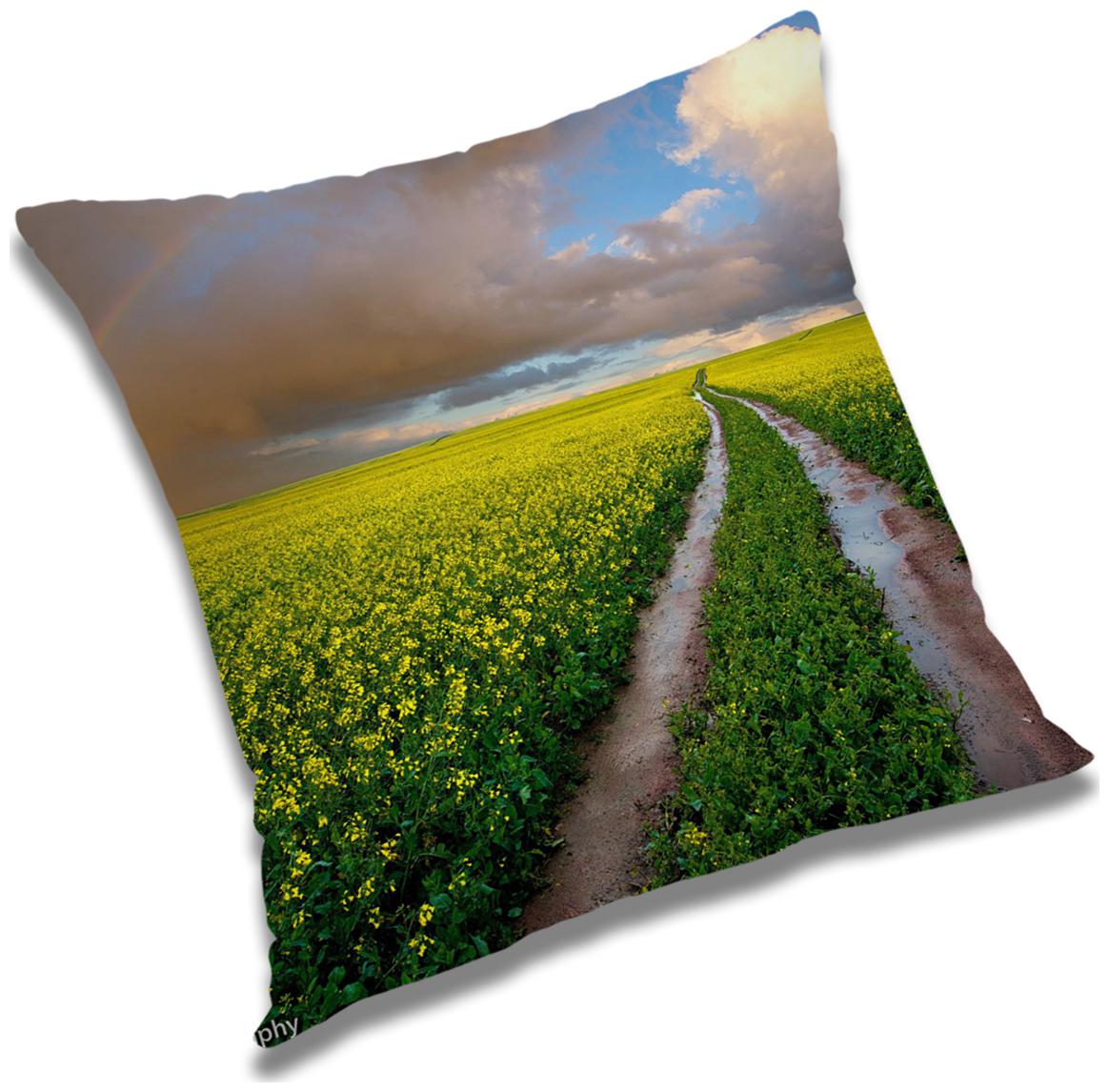

RADANYA Printed Cushion Cover with Filler Set 18x18 inch