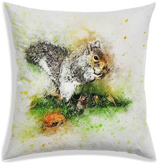 RADANYA Printed Polyester Off-white Cushion Cover ( Regular , Pack of 1 )