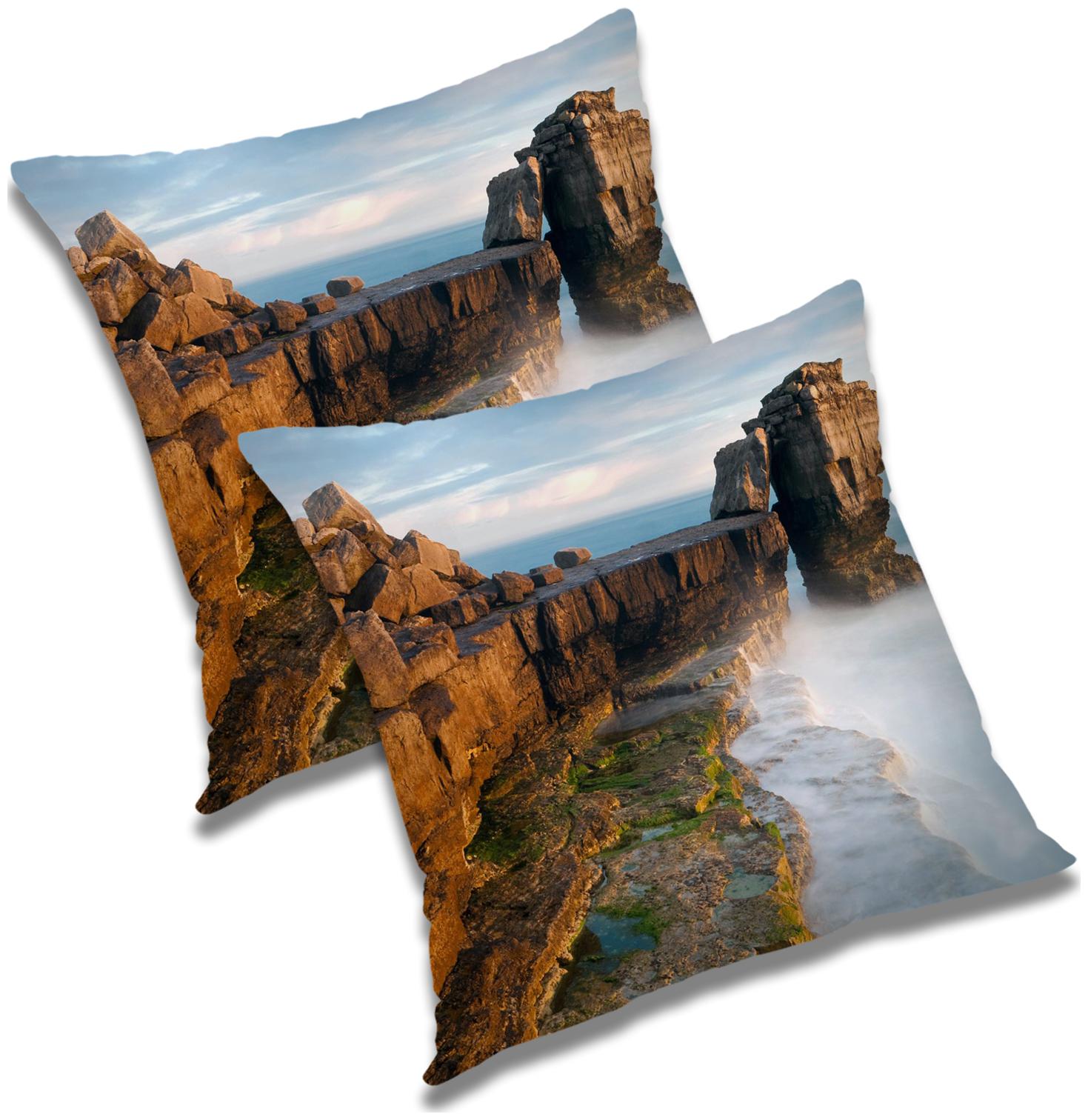 

RADANYA Printed Cushion Cover with Filler Set 18x18 inch