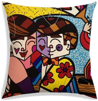 RADANYA Printed Cushion Cover 24x24 inch