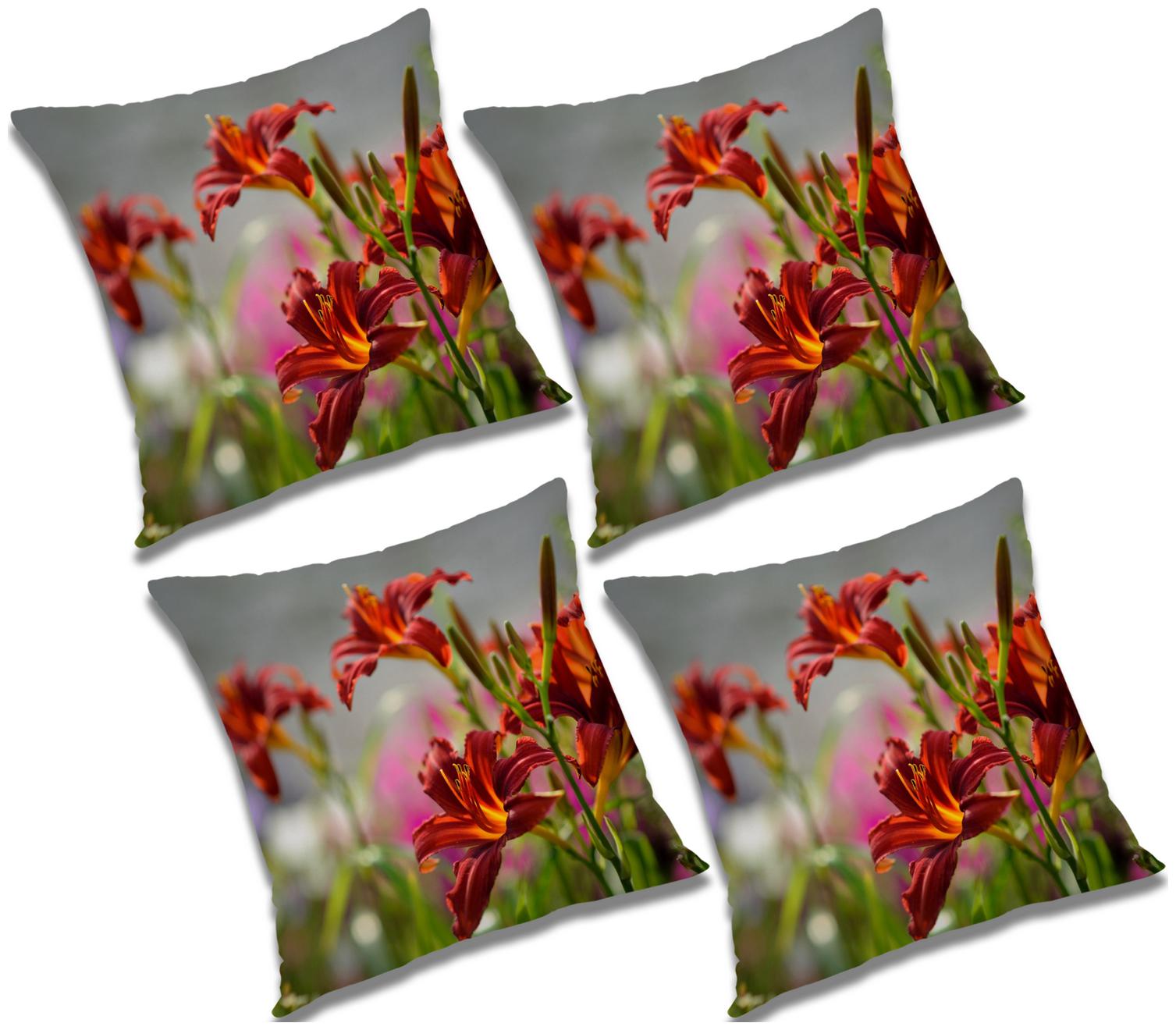

RADANYA Printed Cushion Cover with Filler (Set of 4) 20x20 inch