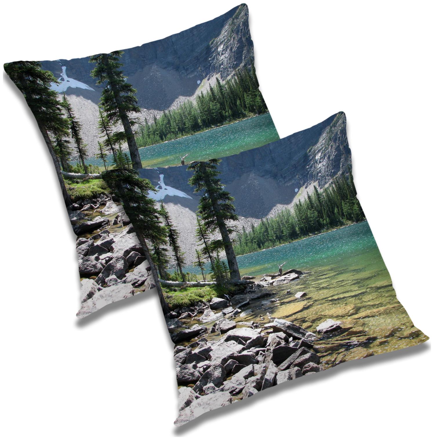 

RADANYA Printed Cushion Cover with Filler Set 24x24 inch