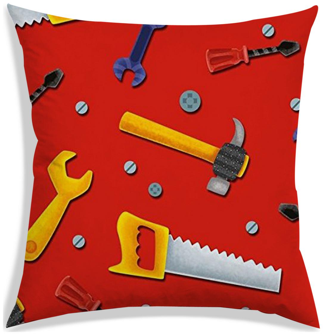 

RADANYA Printed Polyester Red Cushion Cover ( Small Pack of 1 )