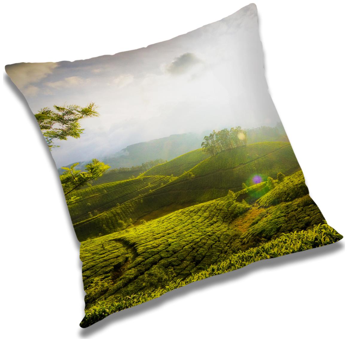 

RADANYA Printed Polyester Green Cushion Cover ( Large Pack of 1 )