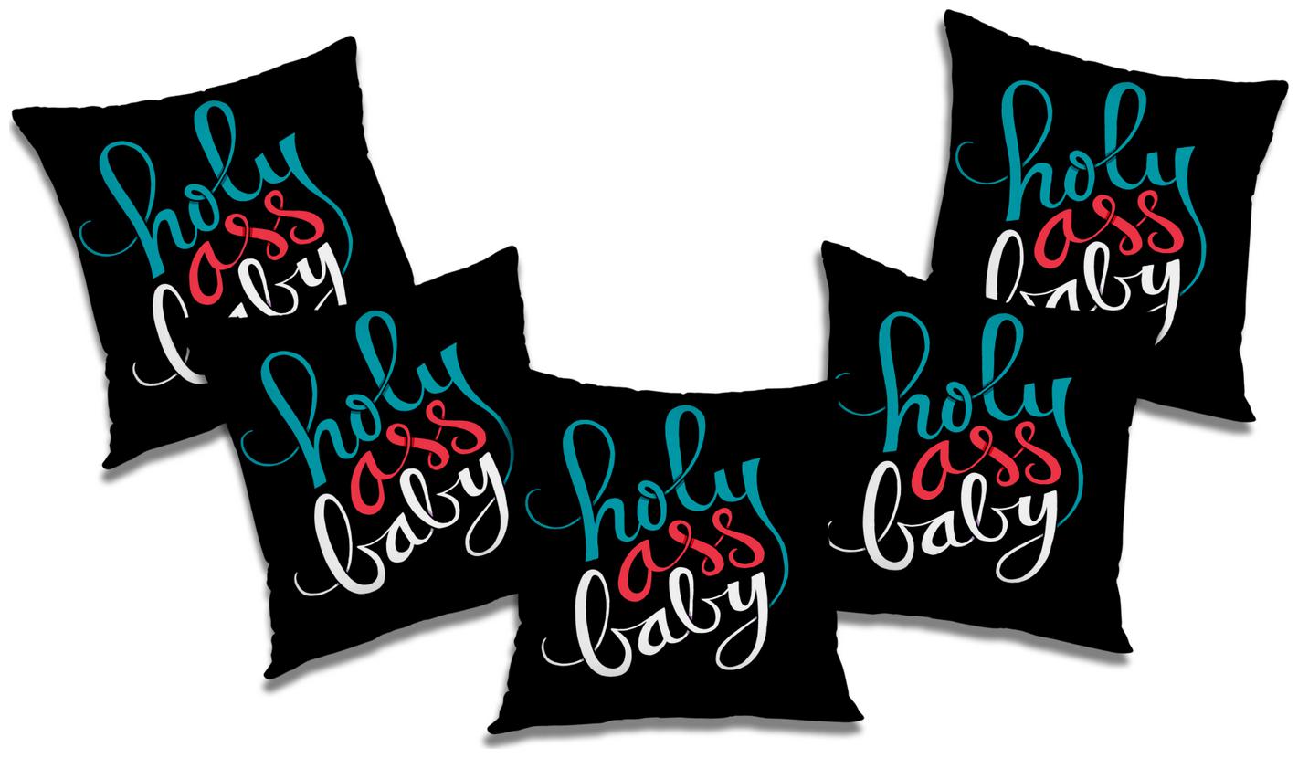 

RADANYA Printed Cushion Cover with Filler (Set of 5) 12X12 inch