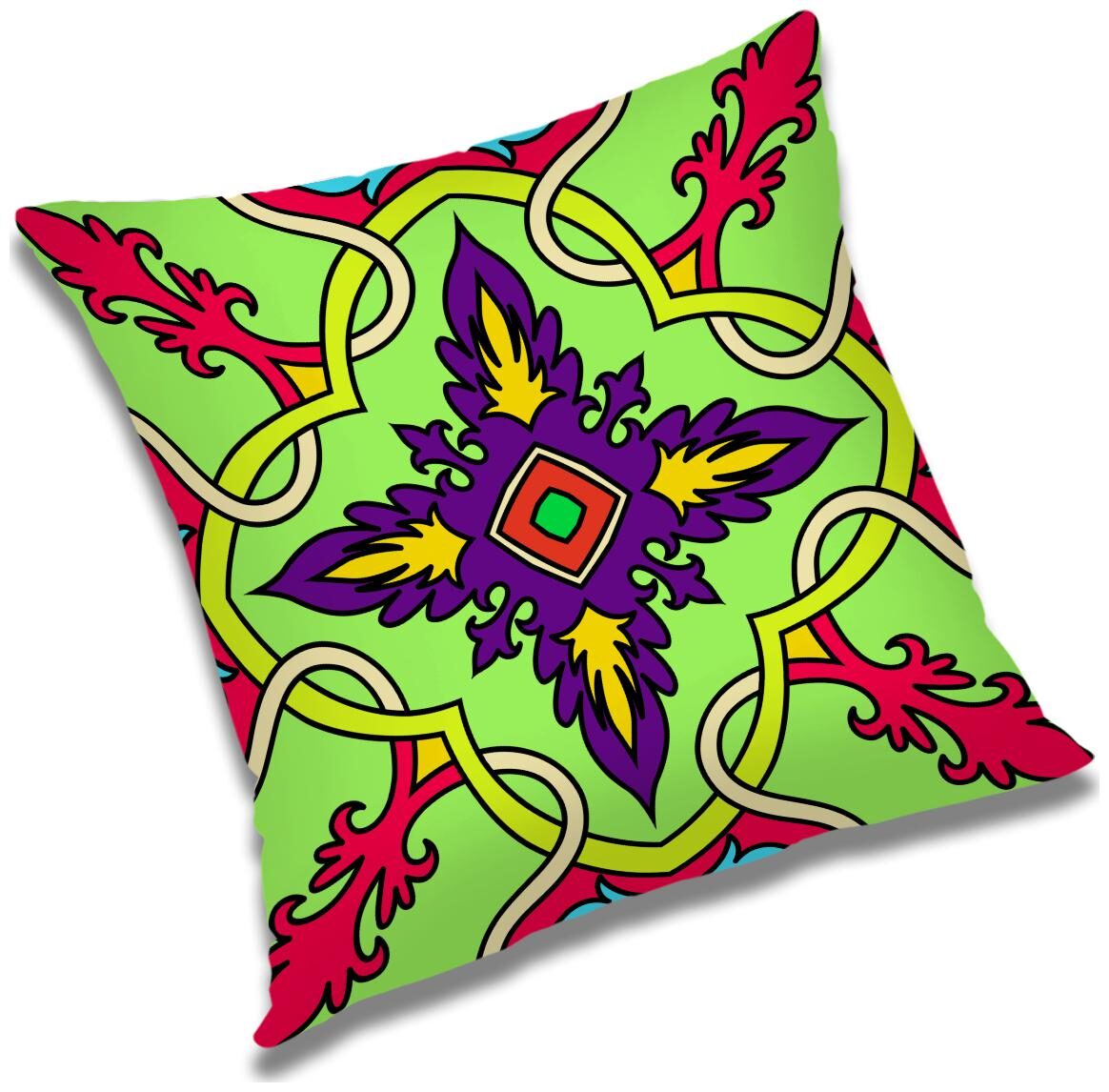 

RADANYA Printed Polyester Green Cushion Cover ( Extra large Pack of 1 )