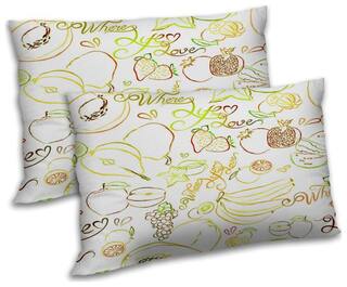 RADANYA Polyester Animal Pillow Covers ( Pack of 2 , Off-White )