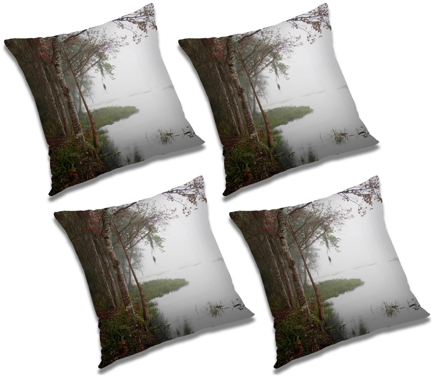 

RADANYA Printed Cushion Cover with Filler (Set of 4) 12X12 inch
