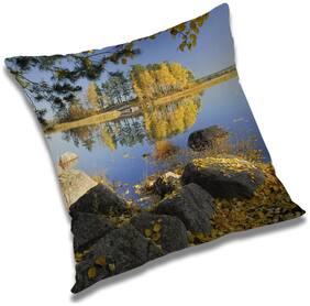 RADANYA Printed Cushion Cover with Filler Set 16x16 inch