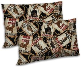 RADANYA Polyester Printed Pillow Covers ( Pack of 2 , Black )