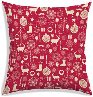 RADANYA Printed Polyester Pink Cushion Cover ( Large , Pack of 1 )