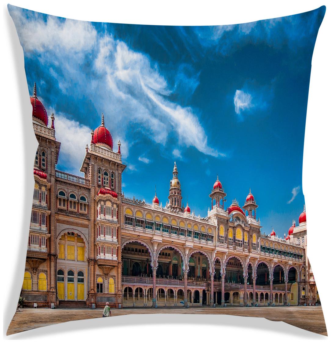 

RADANYA Printed Polyester Brown Cushion Cover ( Regular Pack of 1 )